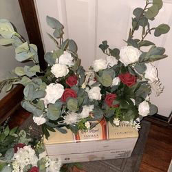 2 Standing Flower Decor 