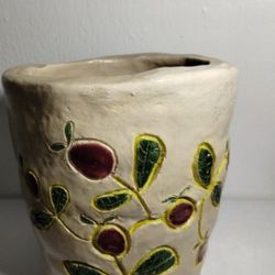 JENNA S. PORTERY POT PLANT HOLDER - VASE 6"×5"