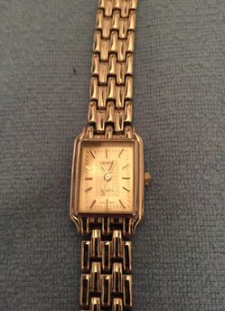 Geneva silver tone watch