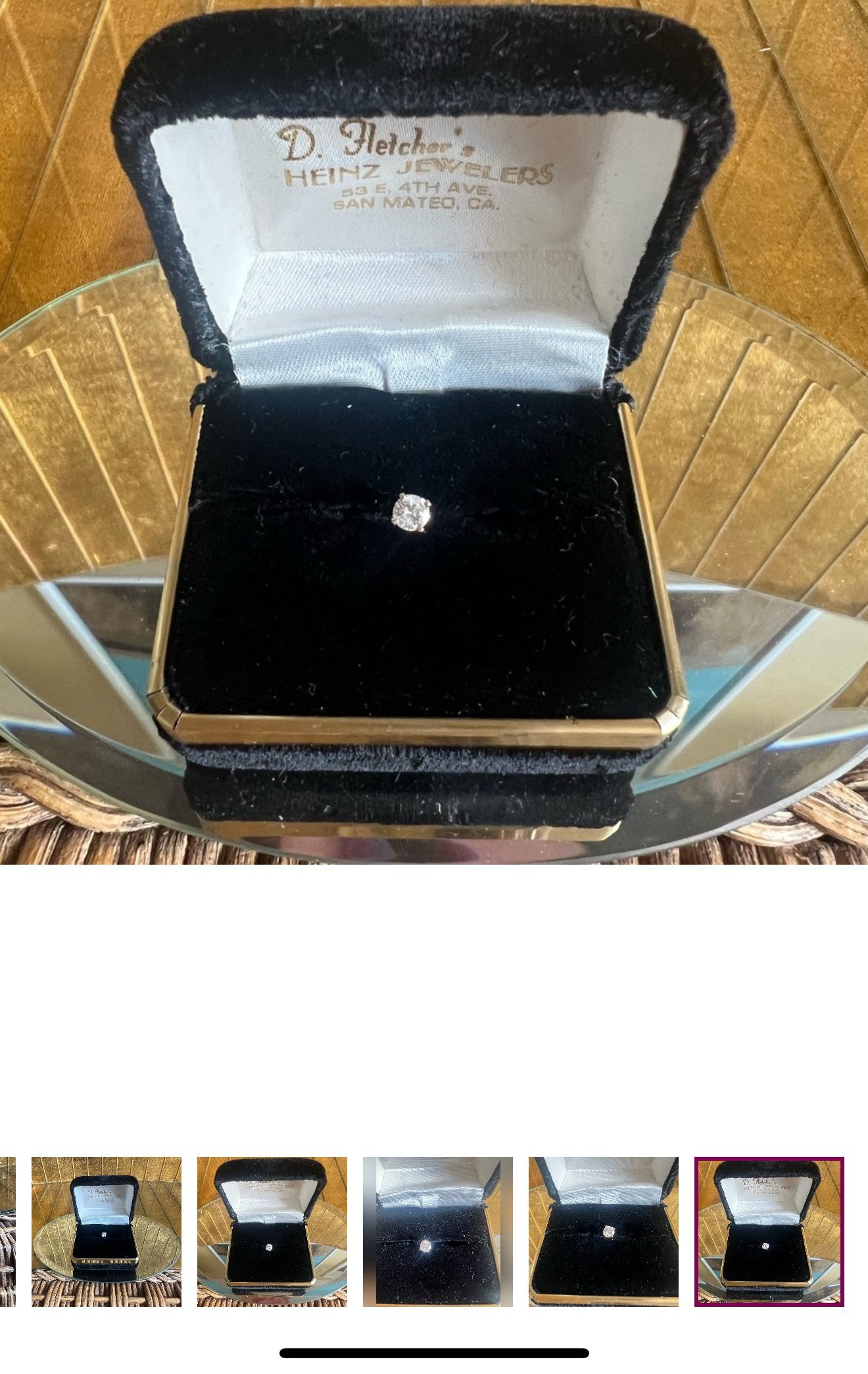 NATURAL 14 K Natural Diamond Dead Earring