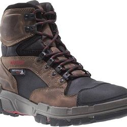 NEW SZ 10 Wide Work Boots Wolverine Men Legend 6" Waterproof Comp Toe Boot Dark Brown