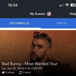 2 Lower Level Bad Bunny Tickets