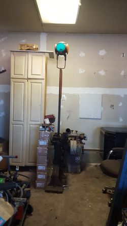 Railroad transfer switch about 7+feet tall. Northern Pacific Authentic Railroad switch