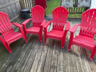4 Adirondack chairs