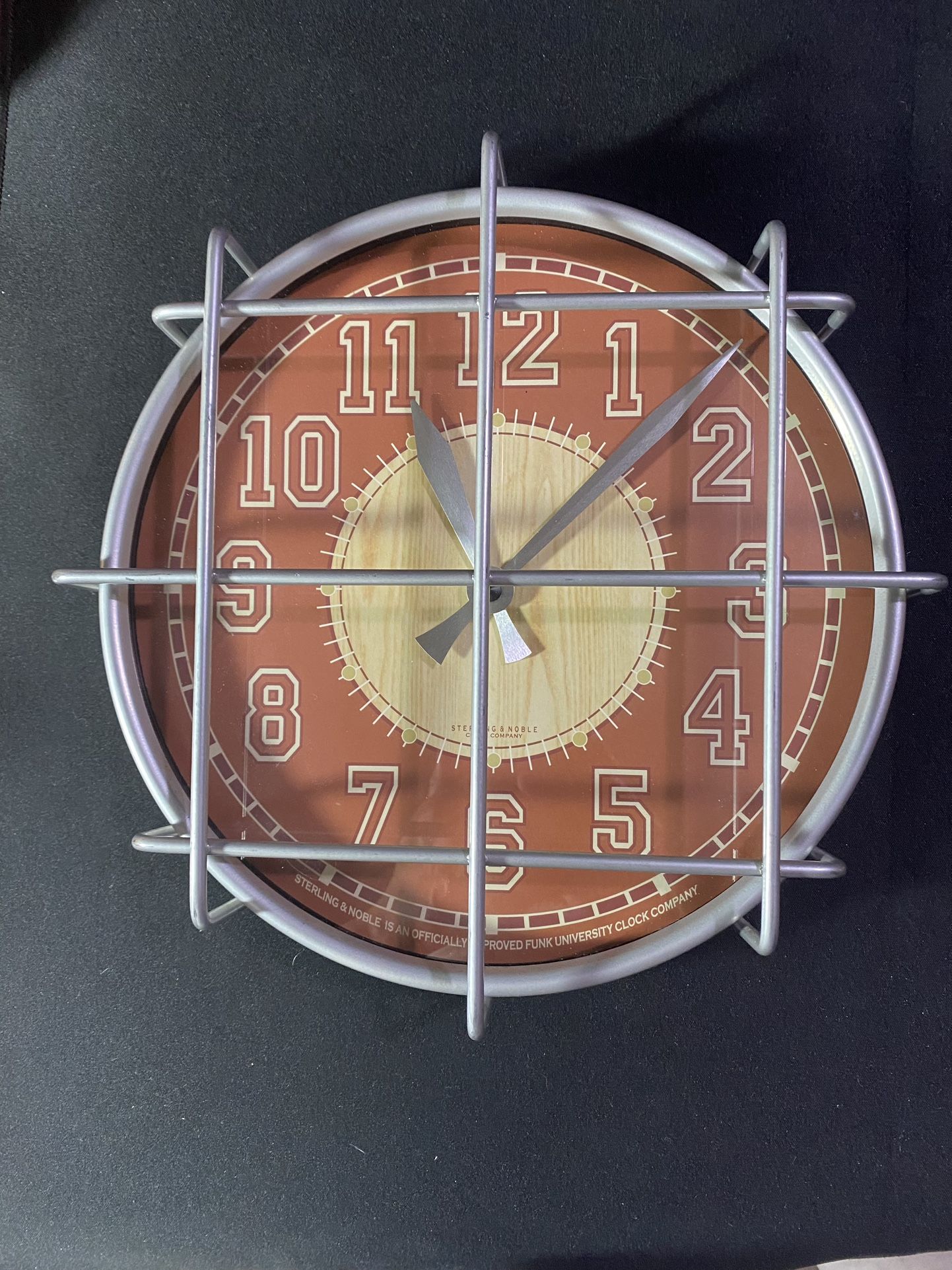 Sterling Noble Caged Wall Clock Funk University. For Gym, Warehouse, Gin