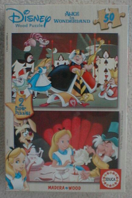 Alice in Wonderland Two Wood Puzzles