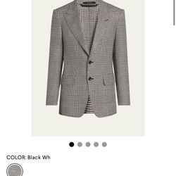 TOM FORD Men's Shelton Prince of Wales Sport Coat (40R) Blazer