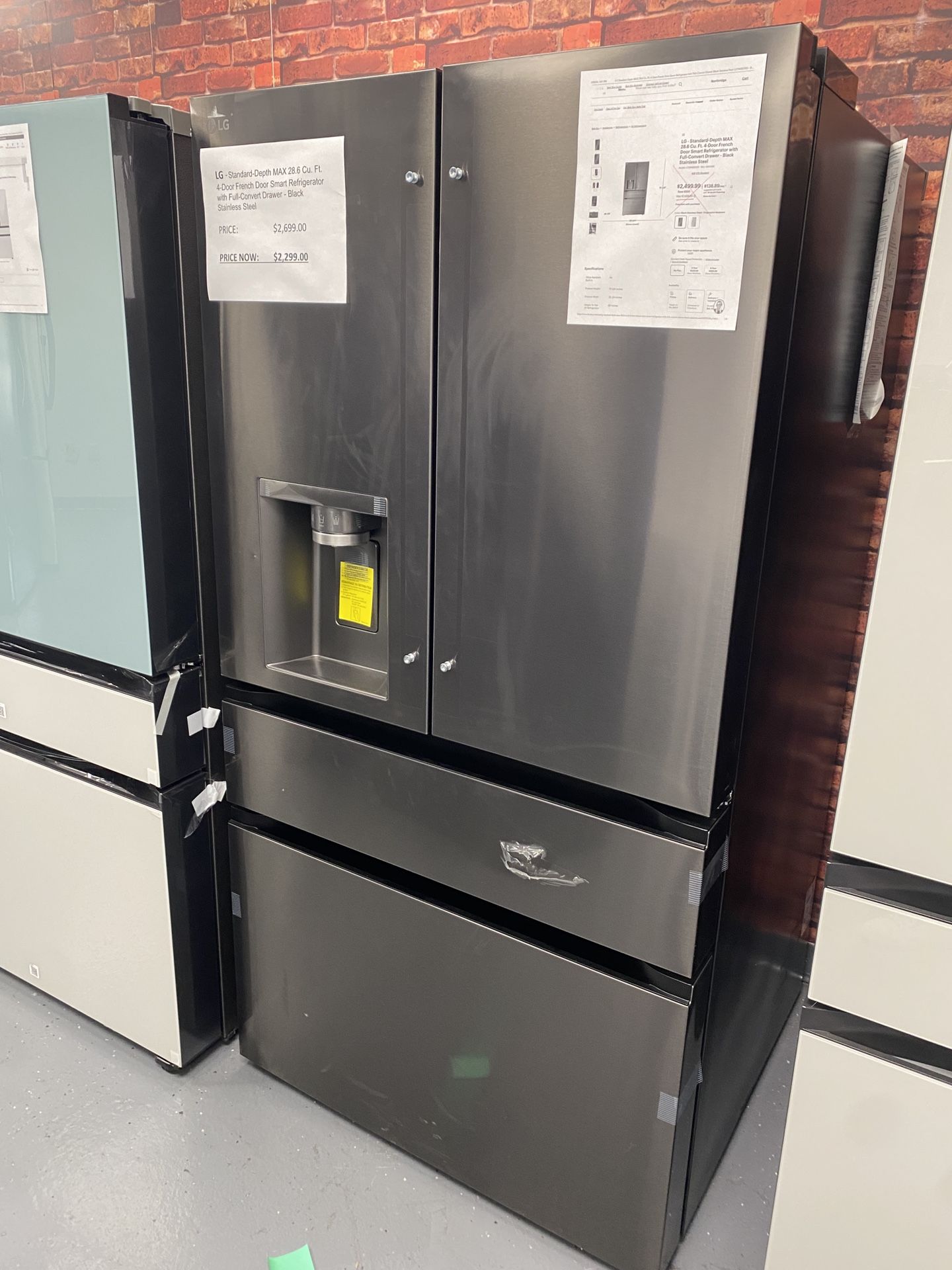29 cu. ft. Smart Standard-Depth MAX™ 4-Door French Door Refrigerator with Full-Convert Drawer
