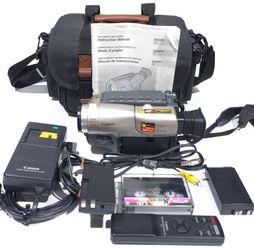 Canon ES290 8mm Video Camera Camcorder Video8 + Case, A/V Cable