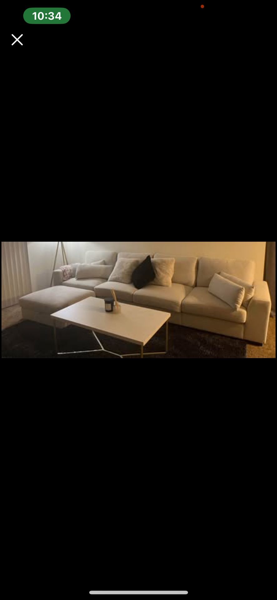 Modern Beige Sectional Couch