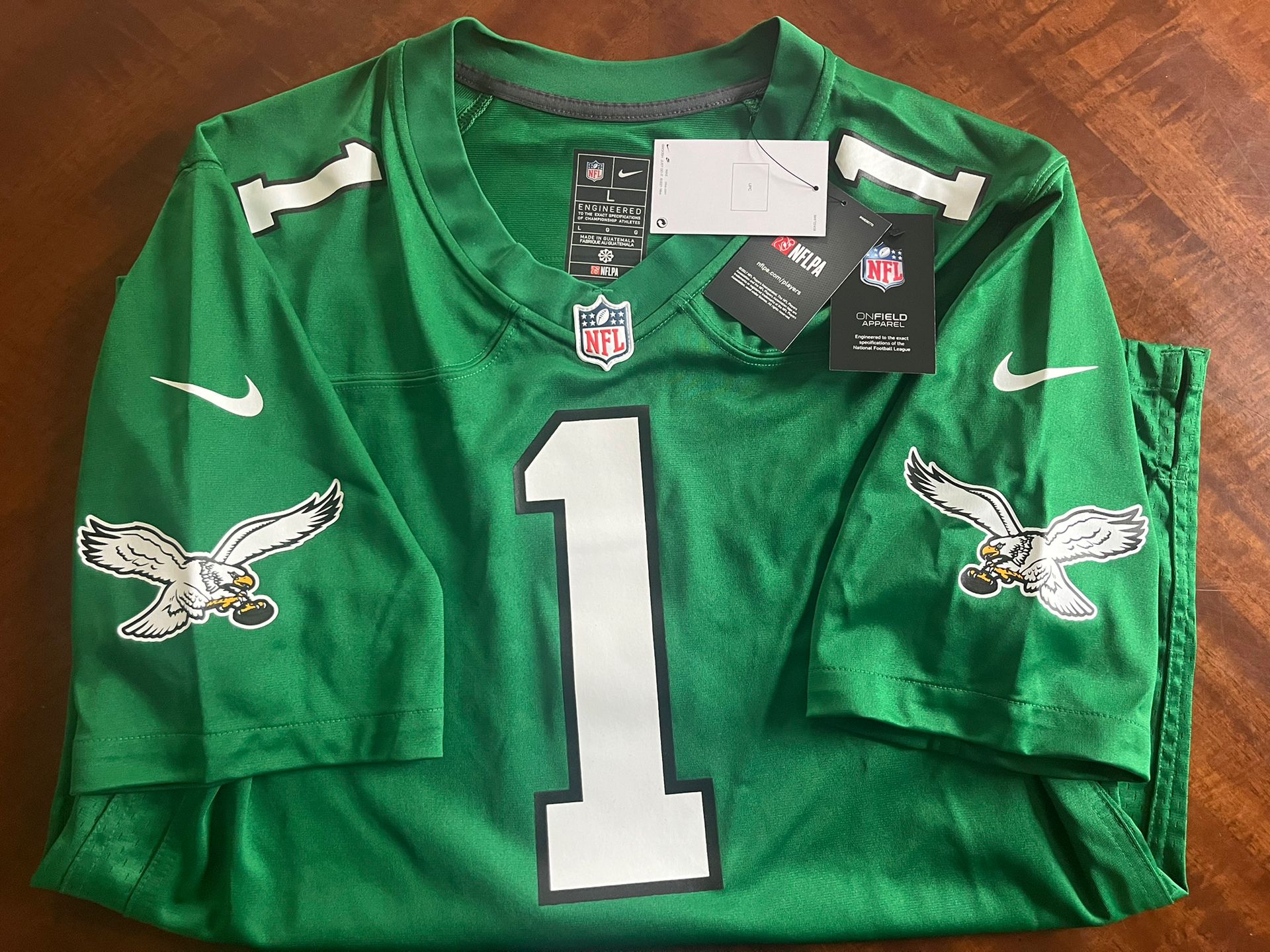 Jalen Hurts Philadelphia Eagles Kelly Green Nike Alternate Jersey NWT Men's L