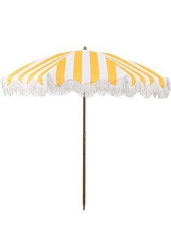 Rayjee 6.5FT Outdoor Patio Umbrella with Fringe, Boho Beach Umbrella UV Protection | Tilt & Adjustable Height | Portable 2-Piece Aluminum Pole | Perfe