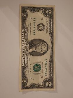 Rare 2 Dollars Bill From 1995 / Two Dollars Bill F Series 1995