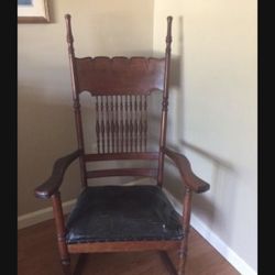 Cherry Rocker Vintage Spindle Design Very Old But Sturdy 