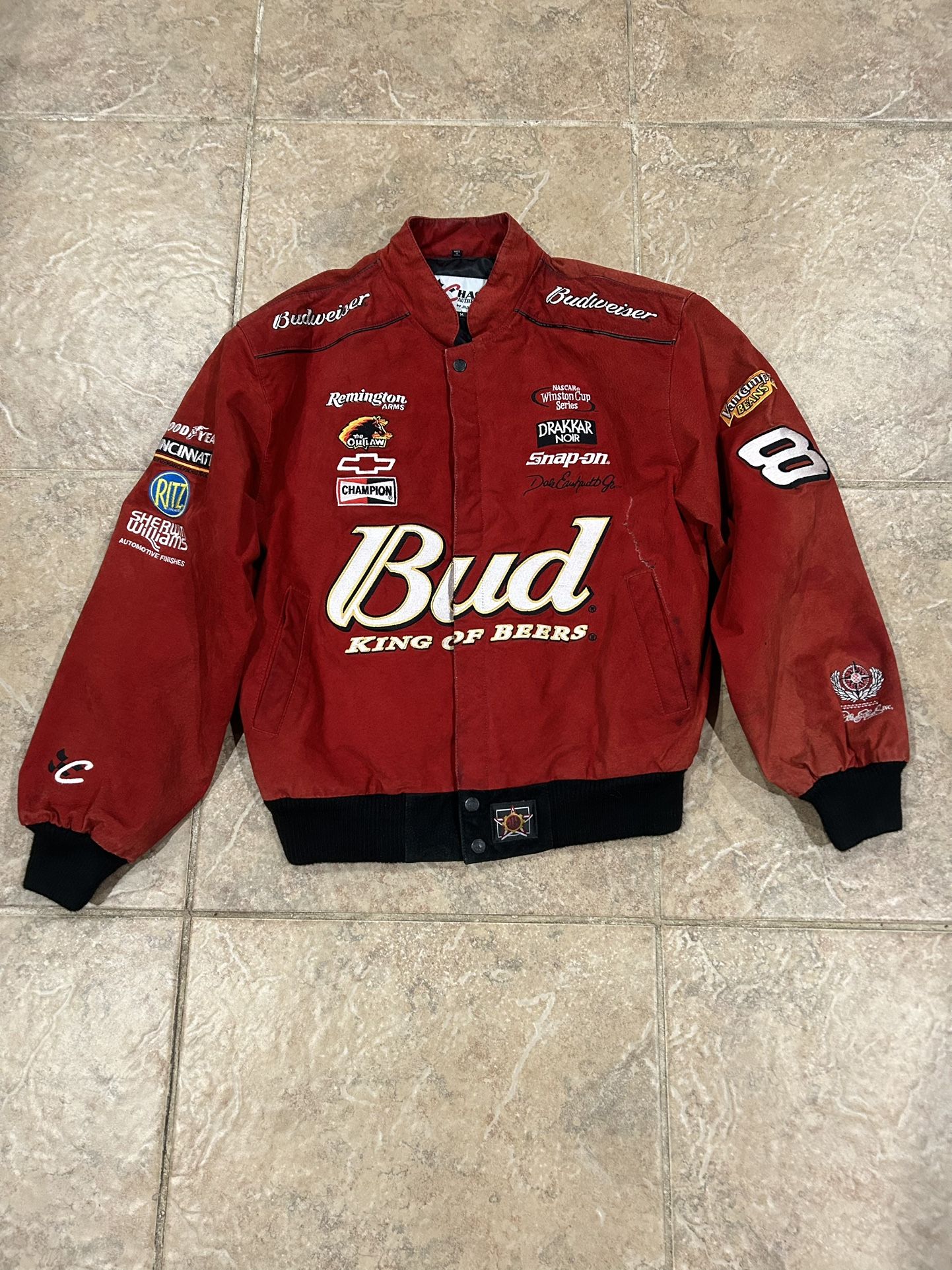 VTG NASCAR Chase Authentics DALE EARNHARDT #8 Leather Jacket Medium Men