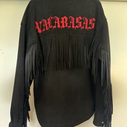 Men’s Designer Valabassas Black Fringe Jacket 