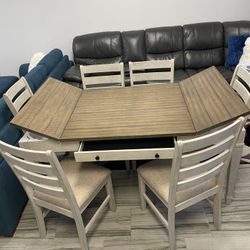 New Year Clearance Sale. Beautiful Jessica Solid Wood Dining Set Now Only $699. Easy Finance Option. Same-Day Delivery.