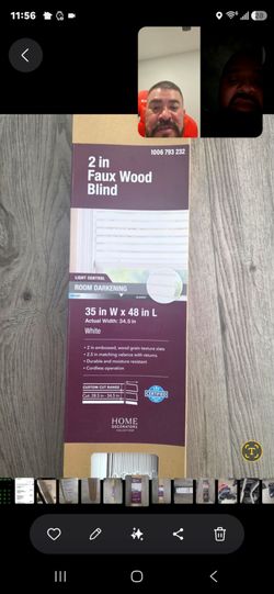 Home Decorators 2in Faux Wood Blind 35x48 White
