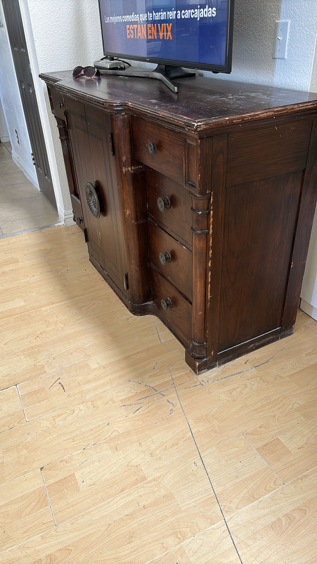 FREEE!!!  Solid Wood Cabinet  No Holds