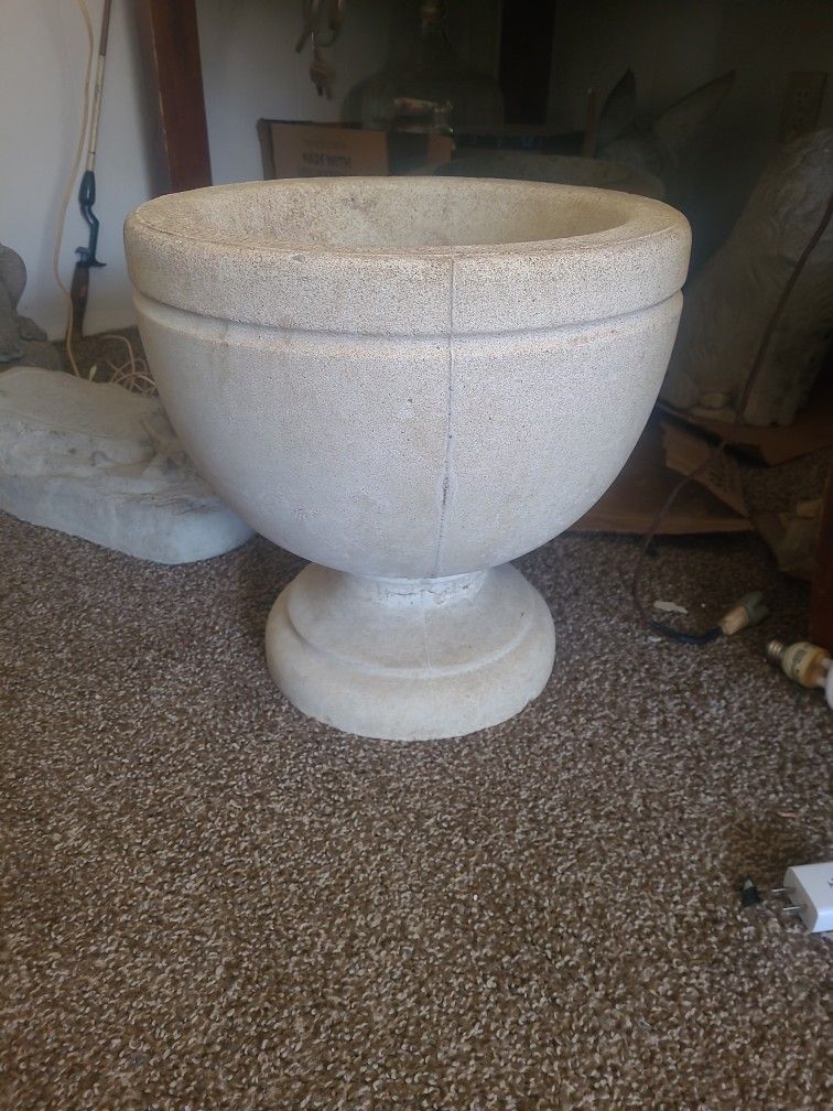 Vintage (New) Solid Concrete Planter