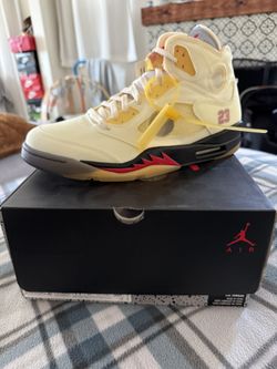 Jordan 5 Off-White “sail” Size 11