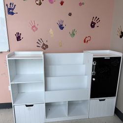 Large Toy Organizer/Bookshelf/Storage with Chalkboard
