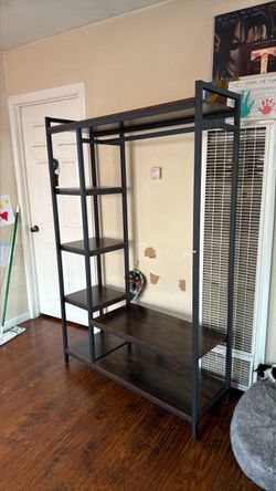 Free standing wood closet
