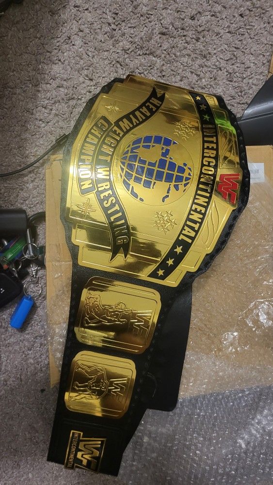 WWF Replica Intercontinental Heavyweight Wrestling Championship Belt 2mm