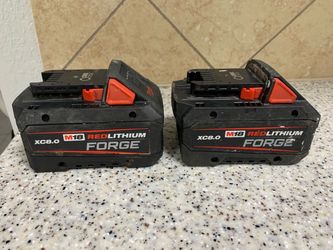 Milwaukee forge xc8.0 set of 2 batteries