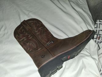 Wolverine Mens Rancher Wellington Waterproof Steel-Toe Slip On Work Boots Sz .9