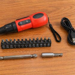 Electric Screwdriver Set Rechargeable Cordless w/ Bits USB Precision Tool Kit