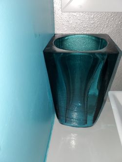 Large Solid Glass Vase