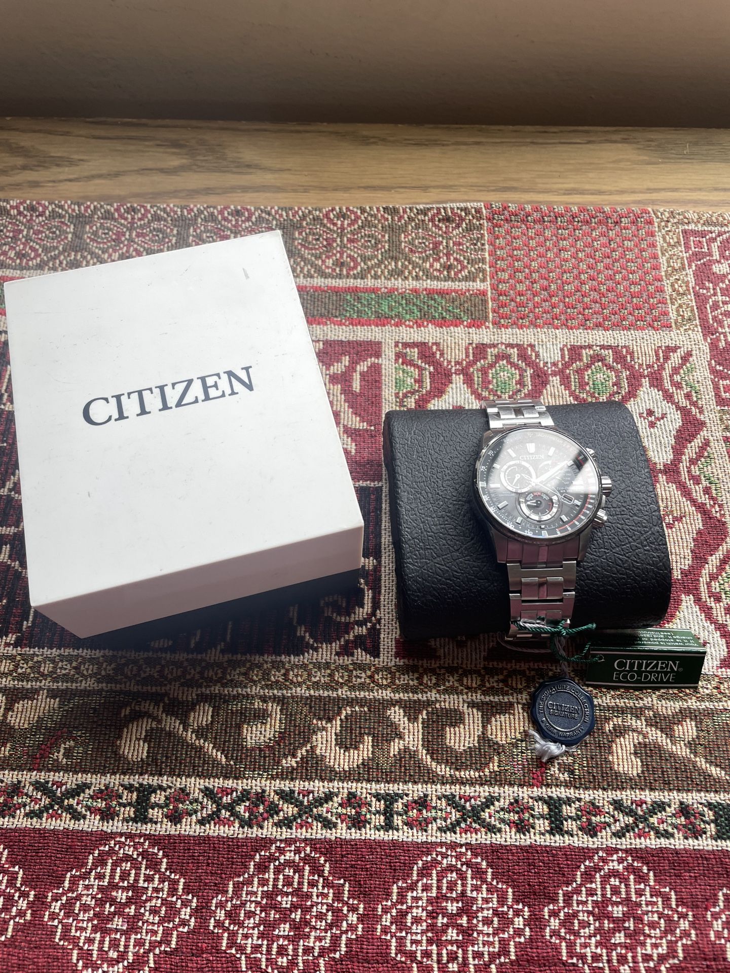 Citizen Watch Eco Drive PCAT Solar Perpetual Time Chronograph Radio Sync