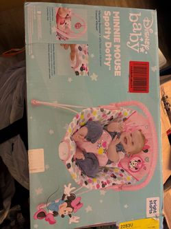 Disney Baby Minnie Mouse Sporty Dotty Vibrating Bouncer