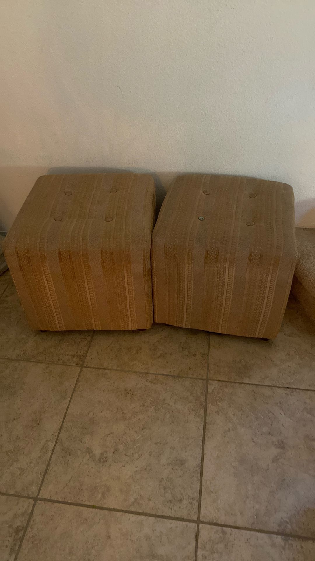 2 Square Ottomans