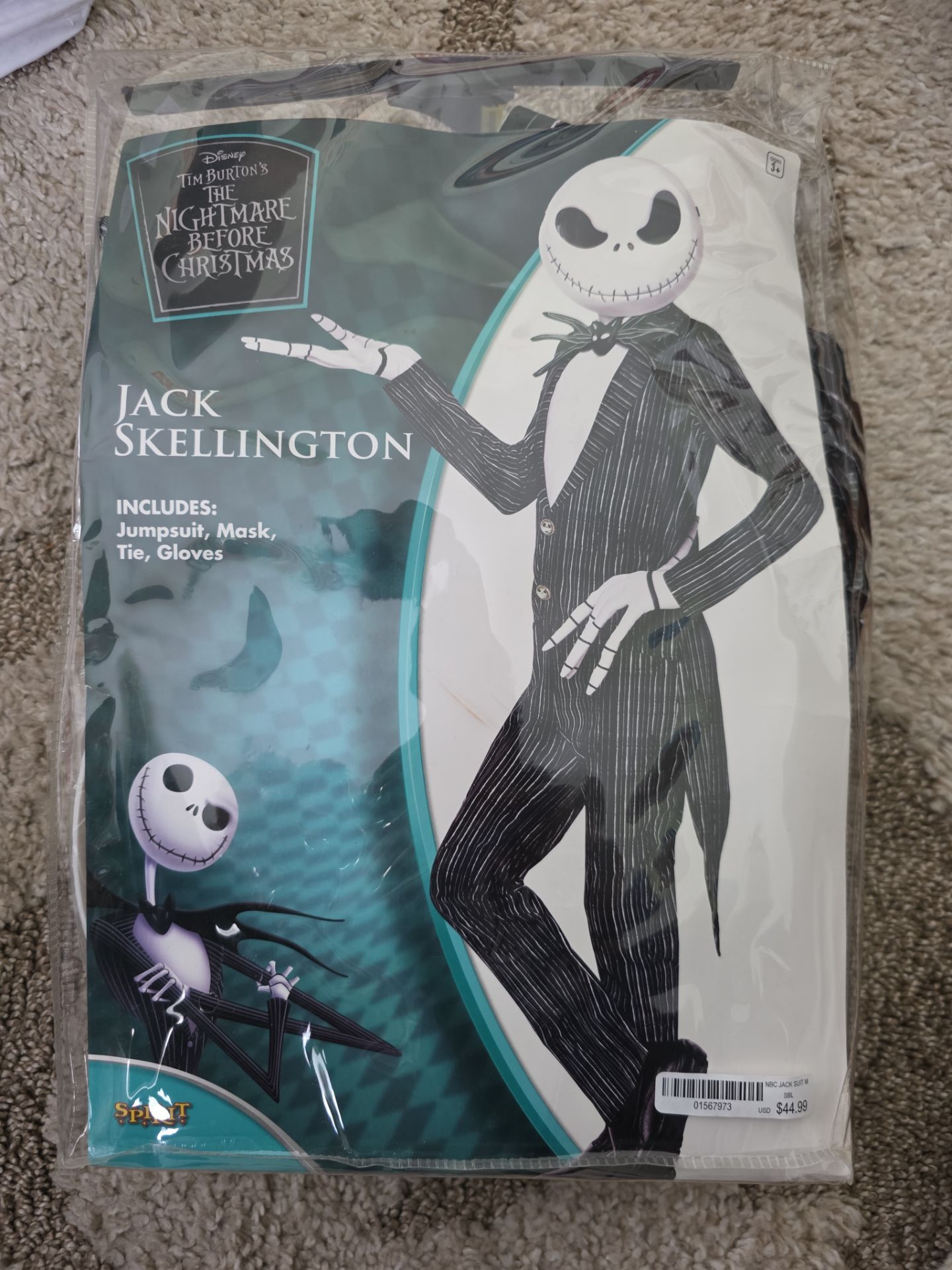 Jack Skellington child size medium 8-10