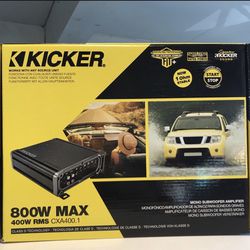 Kicker Cxa400.1 Bass Amplifier 800 Watts Max 400 Watts Rms Brand New In Box 