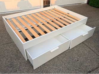 BRİMNES QUEEN BED FRAME WITH STORAGE -  4 DRAWERS