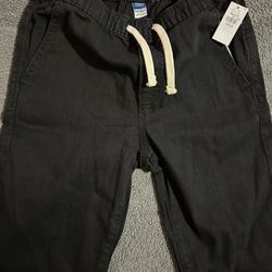 Old Navy Boys Youth Sz L(10/12) Black Ripstop Outdoor Pants Tech Straight