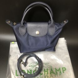 LongChamp Le Pliage Neo Mini pouch with Shoulder Strap 
