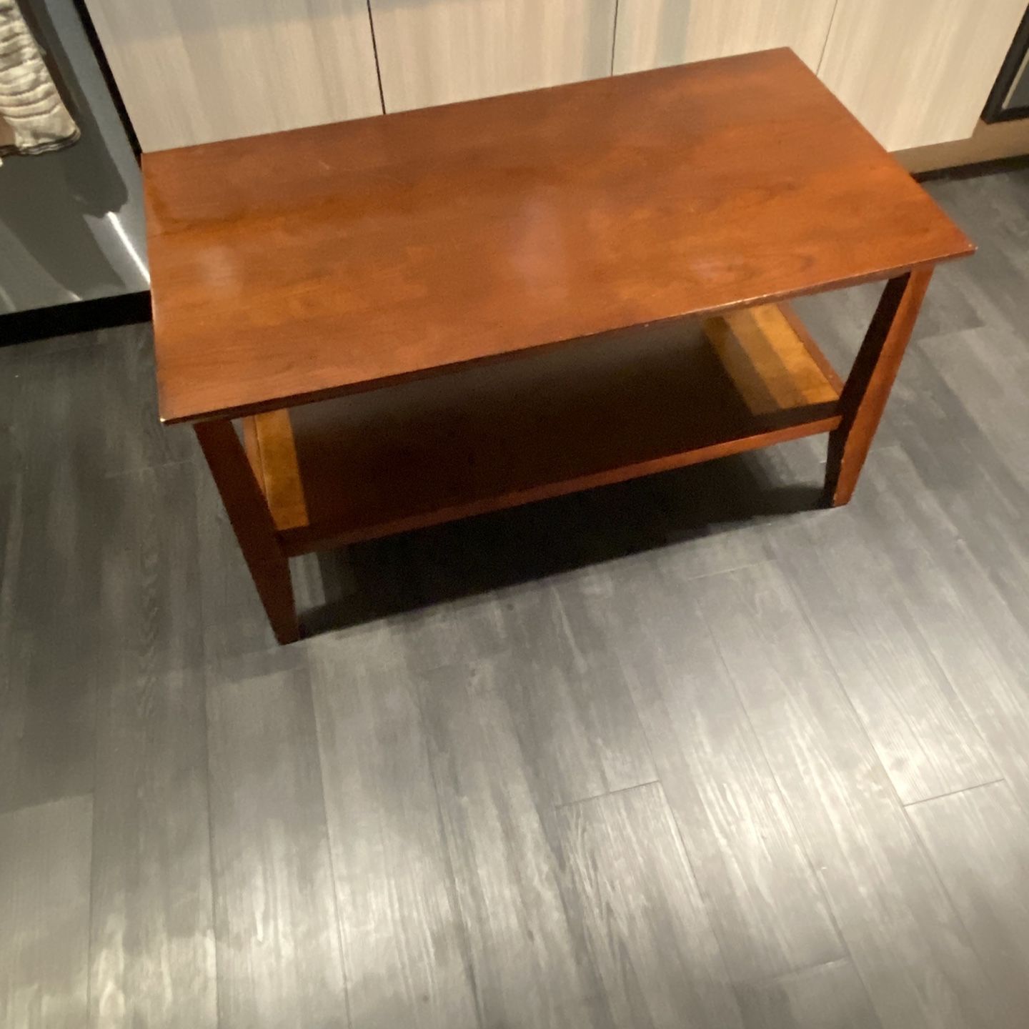 Wood Coffee Table (2 Tier) - Brown