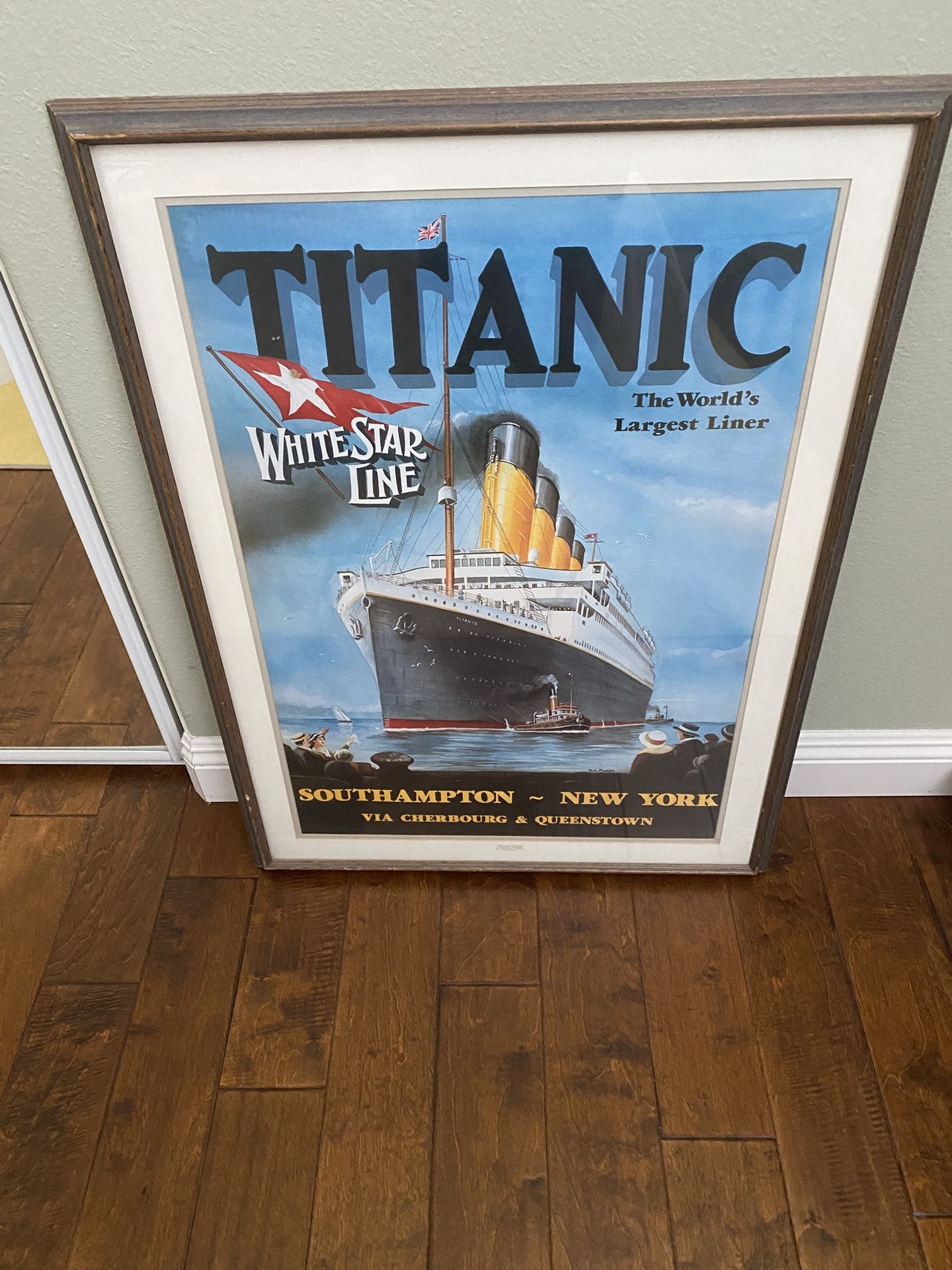 Titanic White Star Line Advertisement Poster-26x26”