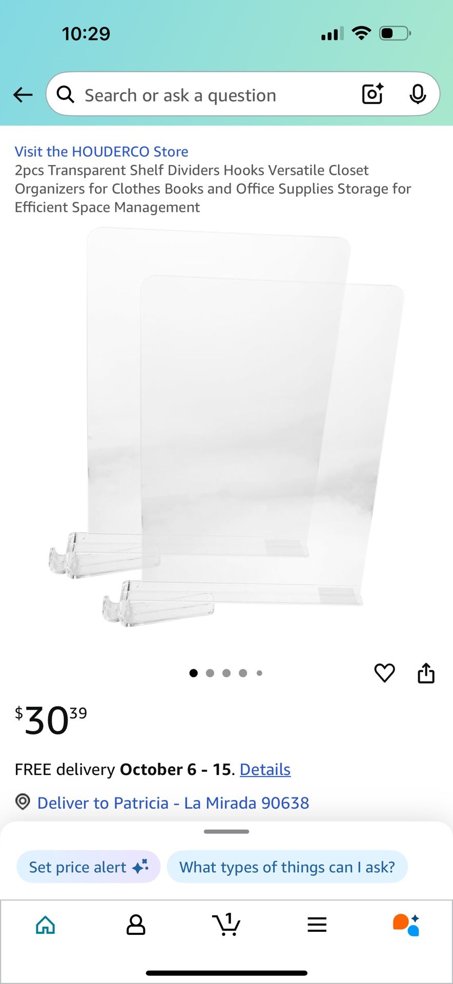 Acrylic Shelf Dividers for Closet Organization