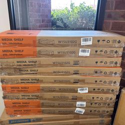 Floating TV Stand Shelf Media Storage Cabinet, Gray(new in box only)