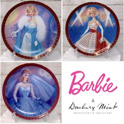 Vintage Danbury Mint Barbie Collector’s Plates Set of 3