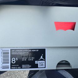 Air Jordan 3 Levi’s SIZE 8.5