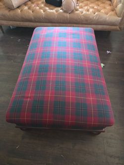 Giant Plaid Ottoman