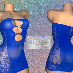 EXOTIC DANCE/ CLUB/ RAVE WEAR: BLUE DRESS