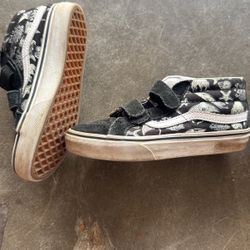 Vans Size 1.5 Big Kids Velcro Sea Creatures Glow In Dark
