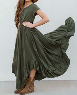 Joyfolie Braelyn Dress in Olive Size 10